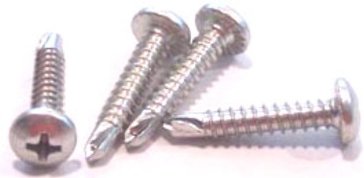 10) 1/4 X 1 1/2 Self-Drilling Screws / Phillips/Pan Head / 410 Stainless Steel